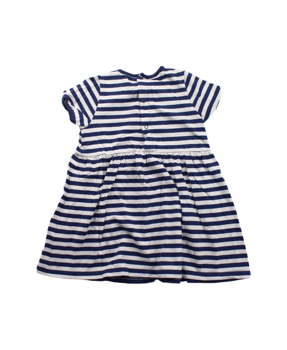 A Blue Short Sleeve Dresses from Petit Bateau in size 2T for girl. (Back View)