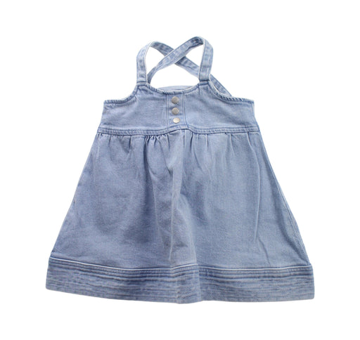 A Blue Sleeveless Dresses from Seed in size 2T for girl. (Front View)
