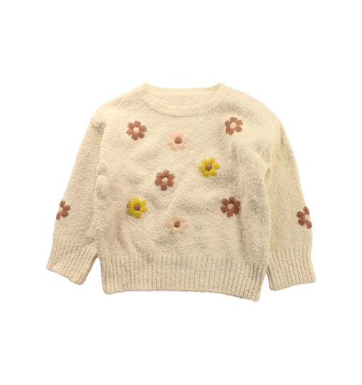 A Ivory Knit Sweaters from Rylee + Cru in size 2T for girl. (Front View)