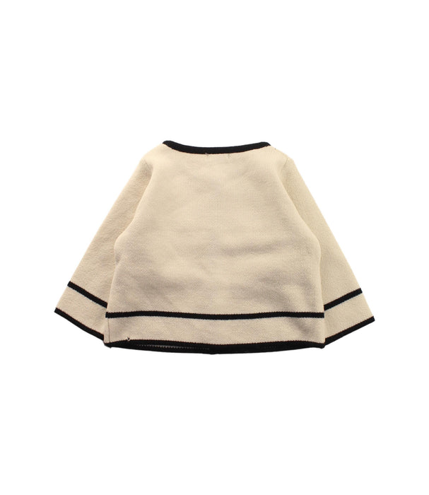 A Black Cardigans from Aosta in size 6-12M for girl. (Back View)