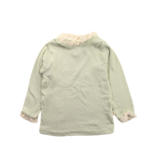 A Green Knit Sweaters from Aosta in size 12-18M for girl. (Front View)