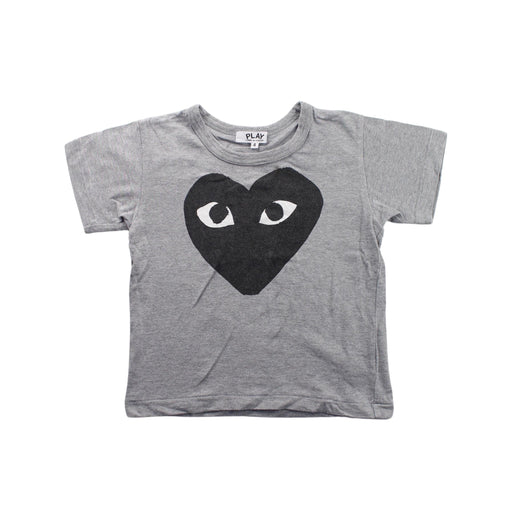 A Grey Short Sleeve T Shirts from Comme des Garcons in size 4T for boy. (Front View)