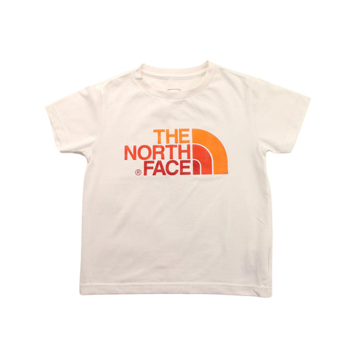 A White Short Sleeve T Shirts from The North Face in size 4T for boy. (Front View)