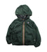 A Green Lightweight Jackets from K-Way in size 4T for boy. (Front View)