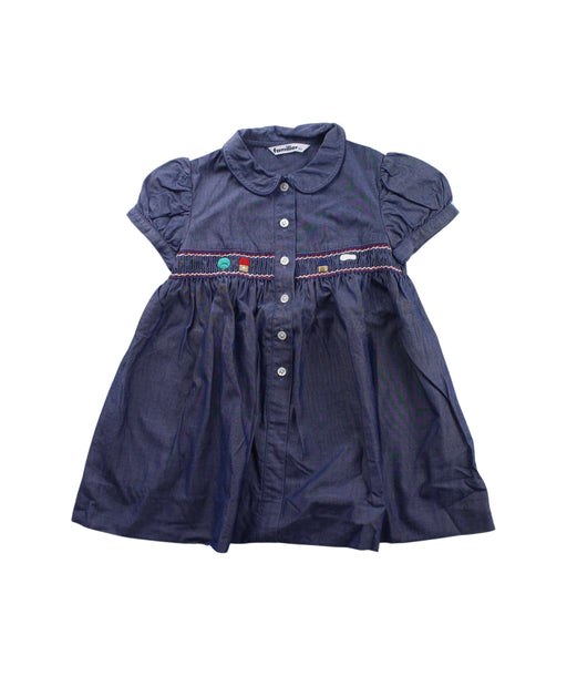 A Blue Short Sleeve Dresses from Familiar in size 2T for girl. (Front View)