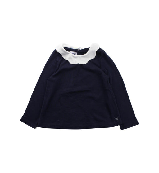 A Blue Long Sleeve Tops from Petit Bateau in size 2T for girl. (Front View)