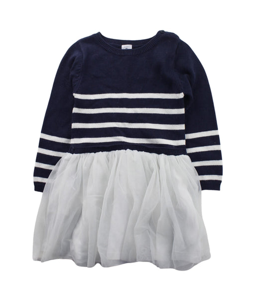 A Blue Sweater Dresses from Petit Bateau in size 2T for girl. (Front View)