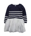 A Blue Sweater Dresses from Petit Bateau in size 2T for girl. (Front View)