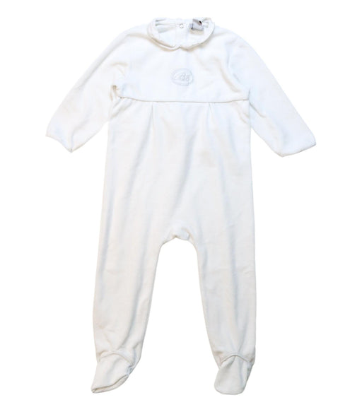 A White Onesies from Cyrillus in size 12-18M for neutral. (Front View)