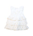 A White Sleeveless Dresses from Lili Gaufrette in size 12-18M for girl. (Back View)