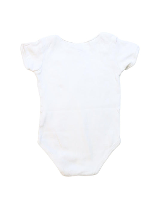 A White Short Sleeve Bodysuits from Bout'Chou in size 12-18M for girl. (Back View)