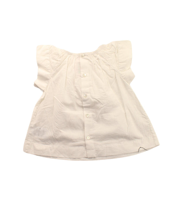 A White Short Sleeve Dresses from Bonpoint in size 2T for girl. (Back View)