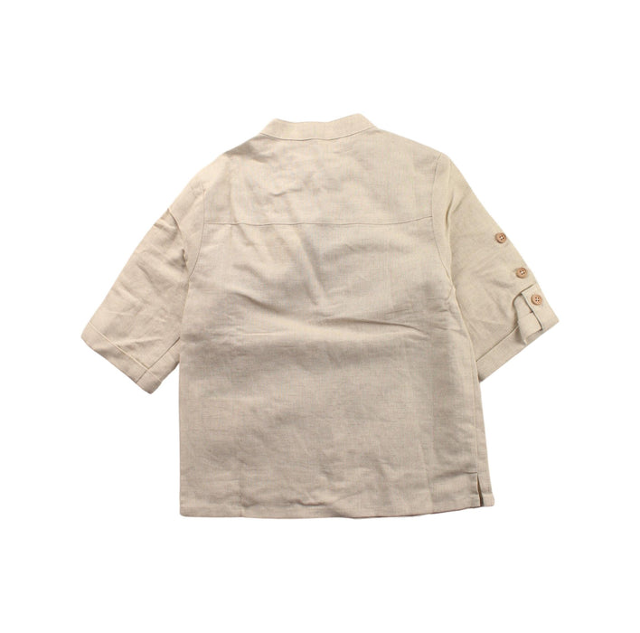 A Beige Long Sleeve Tops from Gannino d'Angelo in size 3T for boy. (Back View)