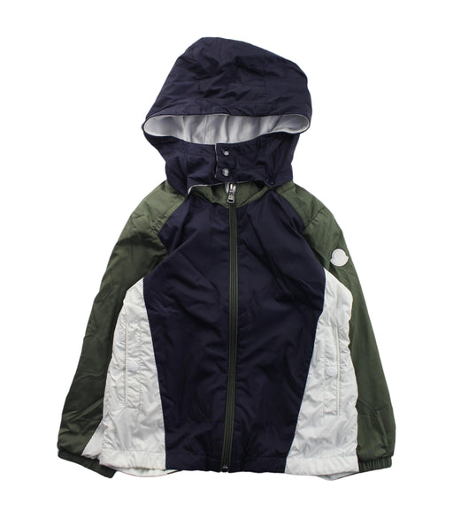 A Blue Lightweight Jackets from Moncler in size 2T for boy. (Front View)