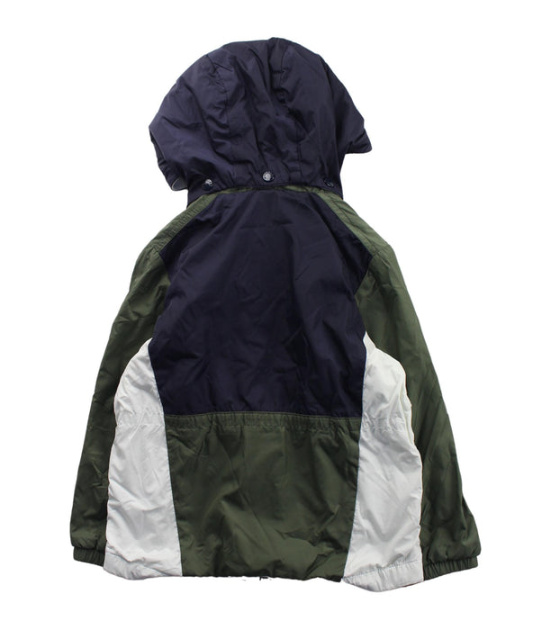 A Blue Lightweight Jackets from Moncler in size 2T for boy. (Back View)