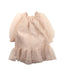 A Peach Long Sleeve Dresses from Monbebe in size 6-12M for girl. (Back View)