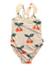 A Ivory Swimsuits from Nadadelazos in size 2T for girl. (Front View)