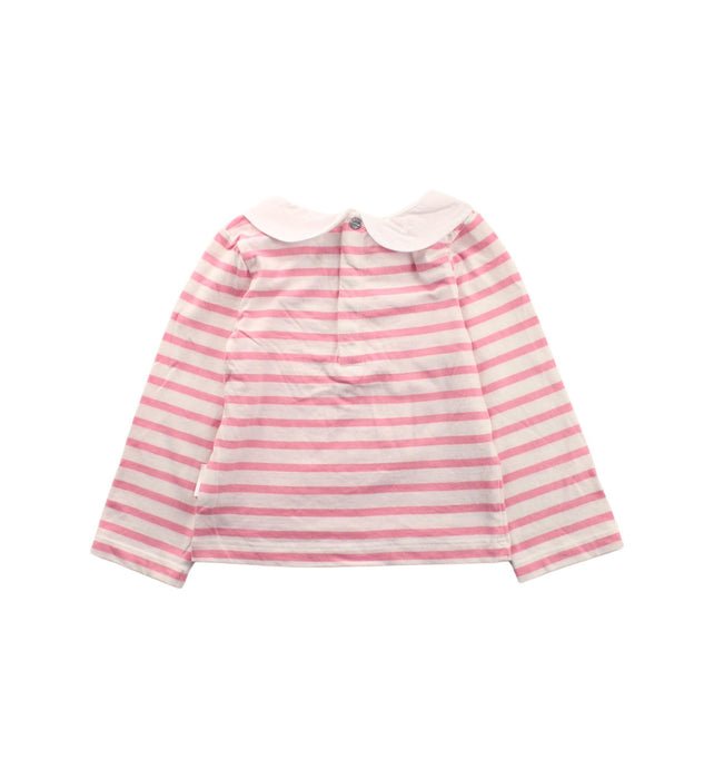 A Pink Long Sleeve Tops from Jacadi in size 3T for girl. (Back View)