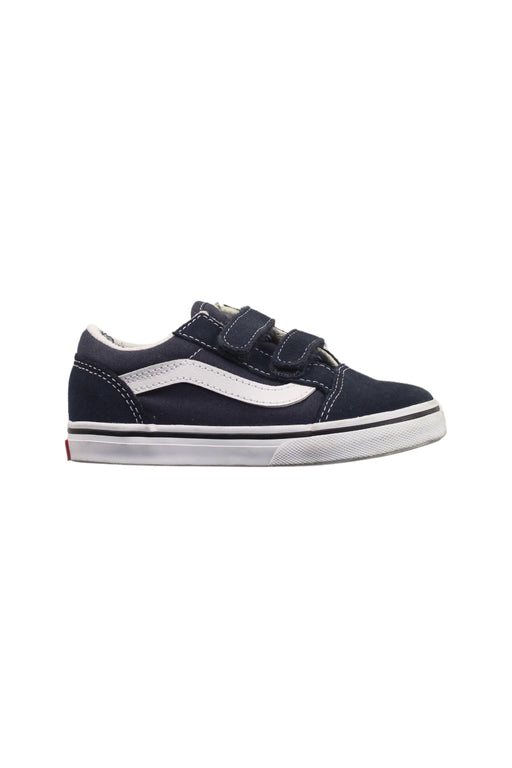 A Blue Sneakers from Vans in size 3T for boy. (Front View)