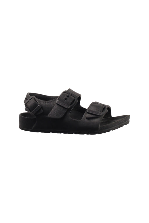 A Black Sandals from Birkenstock in size 3T for girl. (Front View)