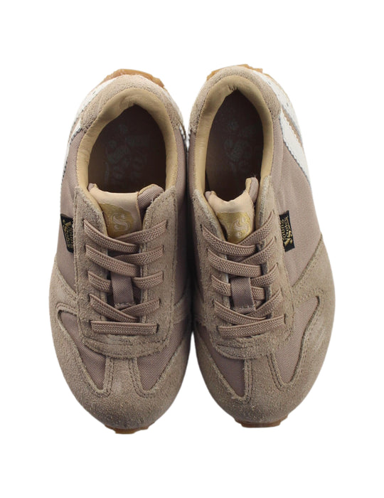 A Beige Sneakers from Young Soles in size 4T for boy. (Back View)