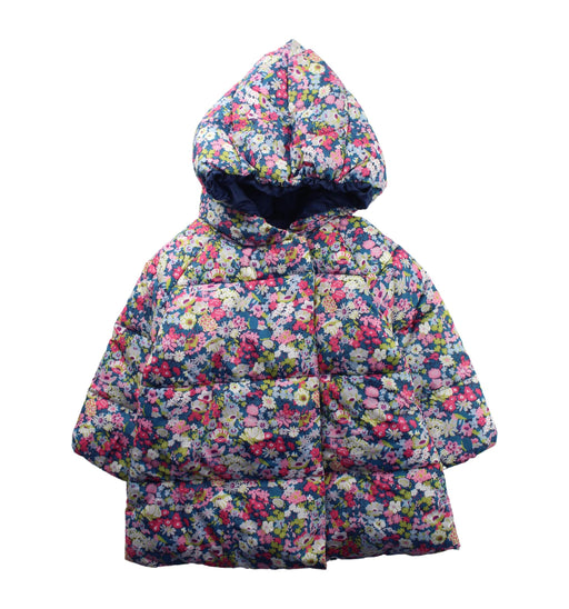 A Pink Puffer/Quilted Jackets from Jacadi in size 3T for girl. (Front View)