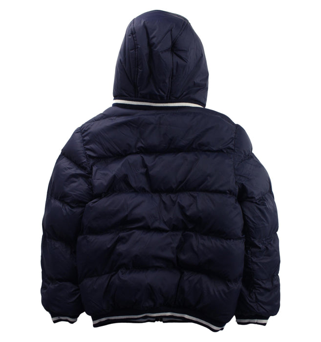 A Blue Puffer/Quilted Jackets from Tartine et Chocolat in size 6T for boy. (Back View)