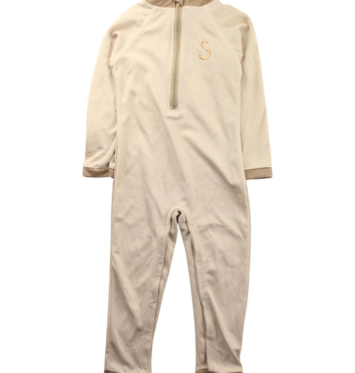 A Beige Long Sleeve Jumpsuits from Stuckies in size 18-24M for boy. (Front View)