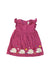 A Red Sleeveless Dresses from Jojo Maman Bébé in size 3-6M for girl. (Front View)