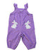 A Purple Long Overalls from Jojo Maman Bébé in size 3-6M for girl. (Front View)