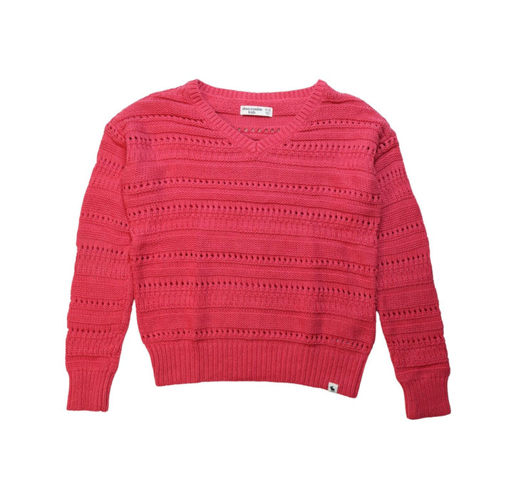 A Red Knit Sweaters from Abercrombie & Fitch in size 11Y for neutral. (Front View)