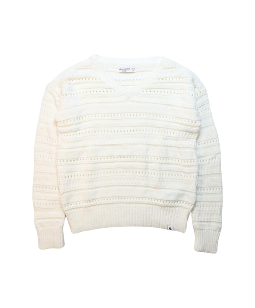 A White Knit Sweaters from Abercrombie & Fitch in size 11Y for neutral. (Front View)