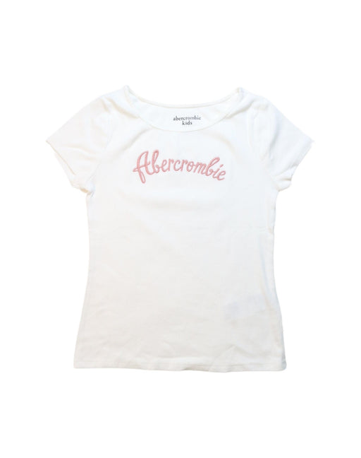 A White Short Sleeve T Shirts from Abercrombie & Fitch in size 11Y for girl. (Front View)