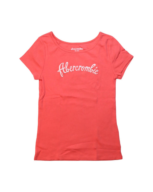 A Pink Short Sleeve T Shirts from Abercrombie & Fitch in size 11Y for girl. (Front View)