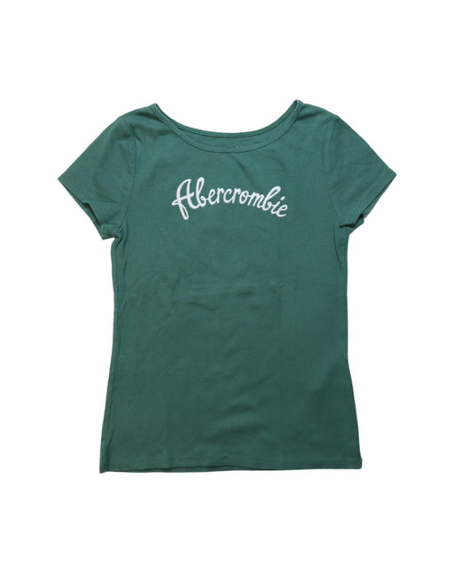 A Green Short Sleeve T Shirts from Abercrombie & Fitch in size 11Y for girl. (Front View)