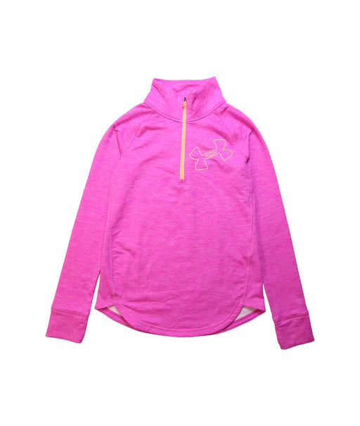 A Pink Active Tops from Under Armour in size 10Y for girl. (Front View)