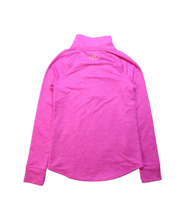 A Pink Active Tops from Under Armour in size 10Y for girl. (Back View)