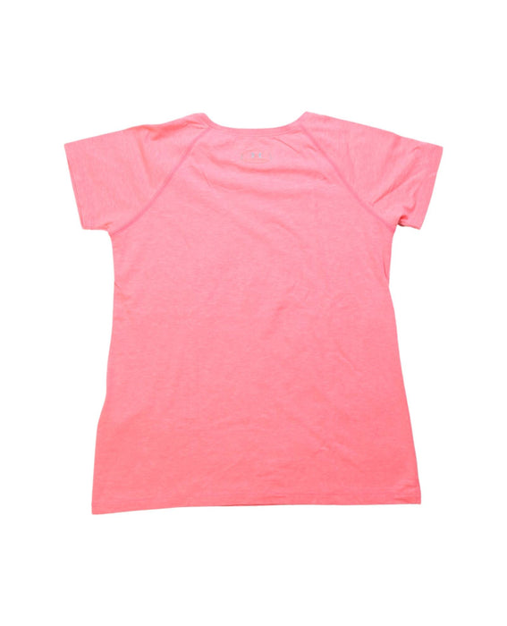 A Pink Short Sleeve T Shirts from Under Armour in size 10Y for girl. (Back View)
