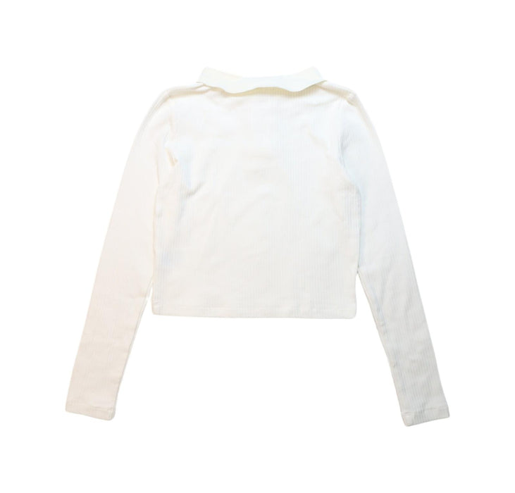 A White Long Sleeve Polos from Seed in size 12Y for girl. (Back View)