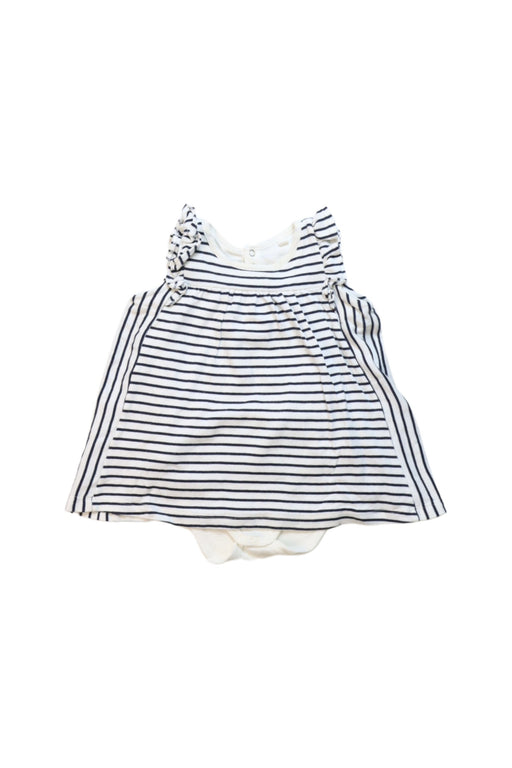 A Black Sleeveless Bodysuits from Petit Bateau in size 3-6M for girl. (Front View)