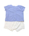 A Blue Short Sleeve Rompers from Petit Bateau in size 6-12M for boy. (Back View)