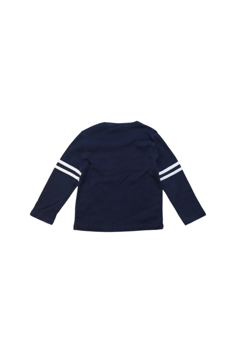 A Navy Long Sleeve T Shirts from Petit Bateau in size 18-24M for boy. (Back View)