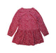 A Red Long Sleeve Dresses from Petit Bateau in size 8Y for girl. (Back View)