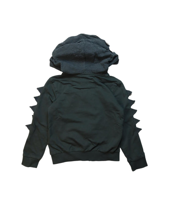 A Green Hooded Sweatshirts from Monsoon in size 5T for boy. (Back View)