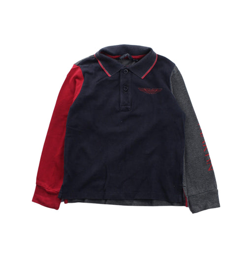 A Blue Long Sleeve Polos from Aston Martin in size 2T for boy. (Front View)