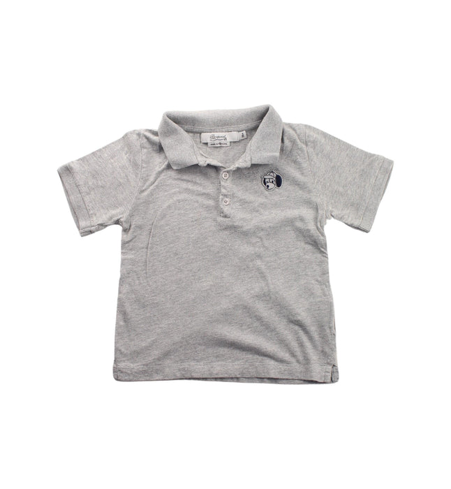 A Grey Short Sleeve Polos from Bonpoint in size 12-18M for boy. (Front View)