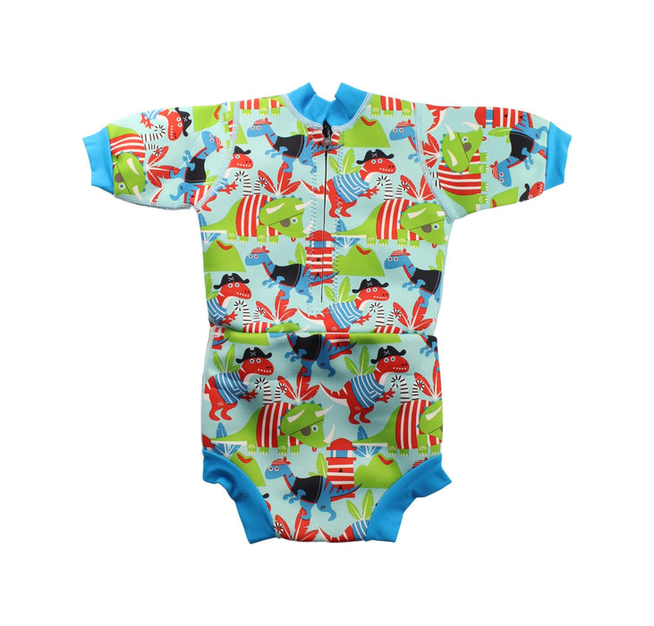 A Blue Wetsuits from Splash About in size 12-18M for boy. (Back View)