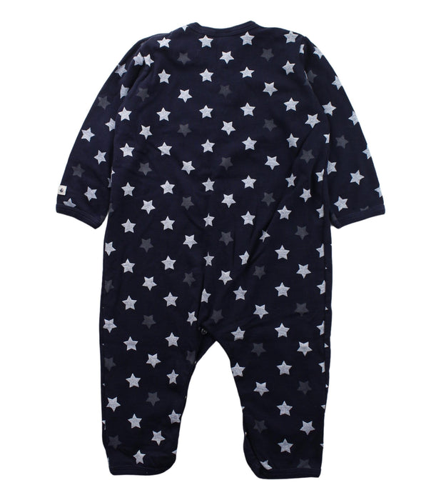 A Blue Long Sleeve Jumpsuits from Petit Bateau in size 12-18M for boy. (Back View)