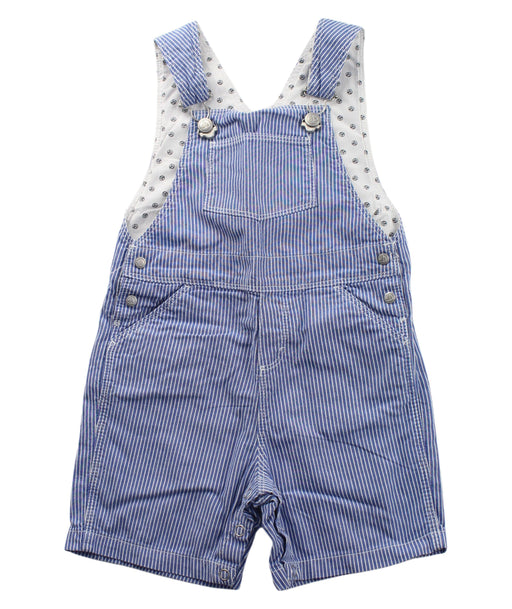 A Blue Overall Shorts from Petit Bateau in size 12-18M for neutral. (Front View)