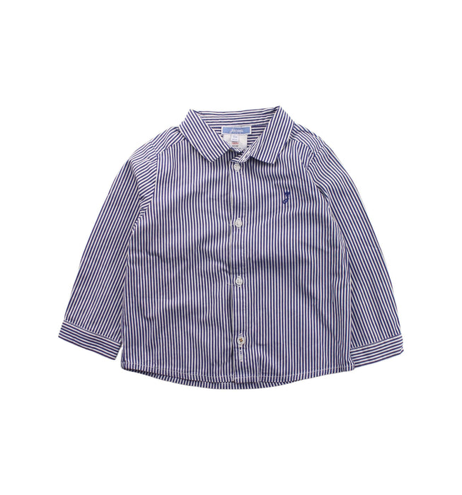 A Blue Long Sleeve Shirts from Jacadi in size 12-18M for boy. (Front View)